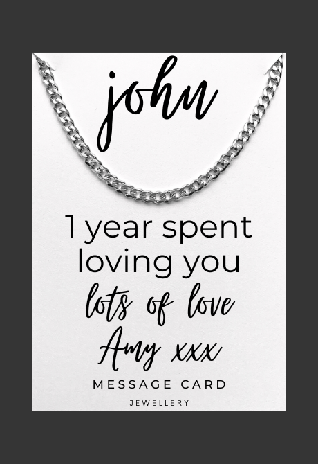 One Year Loving You: Celebrating Milestones with Message Card Jewellery Gifts